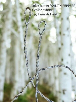 Flemish Twist Bowstring / hybrid / SALT n PEPPER / CHOOSE STRING LENGTH! /$17.95 - Image 1 of 4