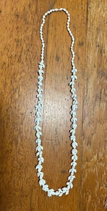 Long Necklace Small White Shells 17 1/2" Long NEW (J41J) - Picture 1 of 7