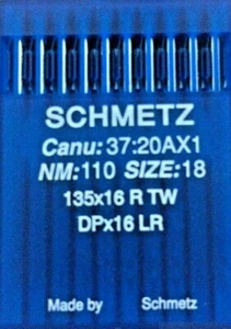 Schmetz DPx16LR135X16RTW CANU37 : 20AX1SIZE110/18 Industriale Cucito Machine Ago - Imagen 1 de 3