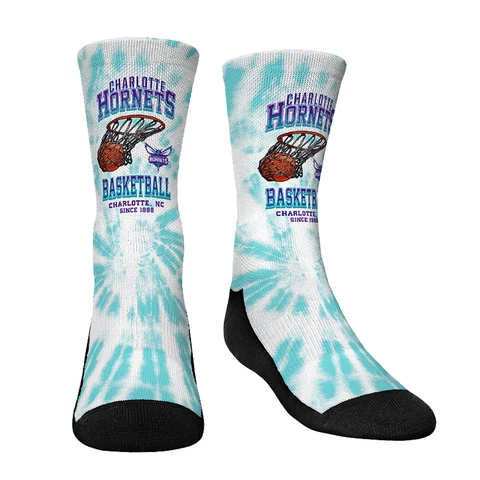 Youth Rock Em Socks  Charlotte Hornets Vintage Hoop Crew Socks Cover