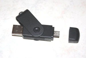 OTG 2-in-1 Micro USB/USB2.0 SD/Micro SD Card Reader Adapter For PC/Android Phone - Picture 1 of 5