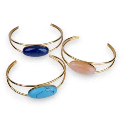 goldener Armreif mit Stein - Bild 1 von 4