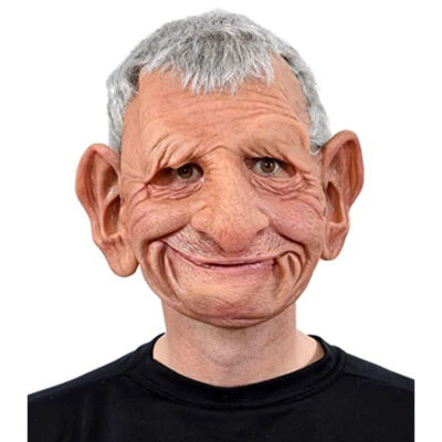 Realistic Old Man Mask Latex Halloween Cosplay Party Full Face Cover Headgear - Image 1 of 4