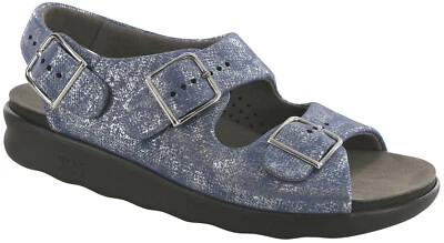 SAS Relaxed Sandal Silver Blue, Women's Shoes, Many Sizes & Widths - Image 1 of 4