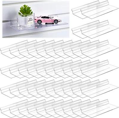 Paquete de 45 estantes Slatwall colgantes accesorios Slatwall estantes de pared transparentes zapatos Sh Foto 1 de 4