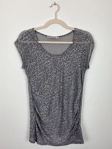 Kookai Top Womens Size UK 6-8 Approx. Grey Animal Print Embellished Leopard - Picture 1 of 15