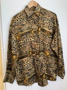 Vintage 100% Silk blouse Versace like by Giovanni - Picture 1 of 6