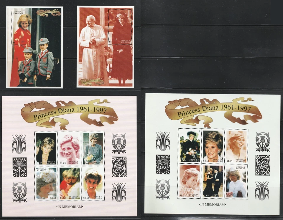 Antigua y Barbuda 1998 Sc# 2119-22 Princesa Diana Memorial. MNH Cv $21,50 Foto 1 de 1