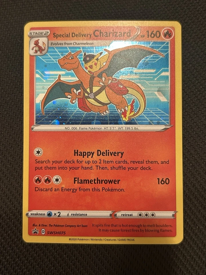 Special Delivery Charizard SWSH075 SWSH: Sword & Shield Promo Cards Holo - Image 1 of 4