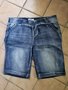 Harmony & Havoc Pullon Stretch Waist Pockets Denim Blue Jean Shorts Size 14 - Picture 1 of 4