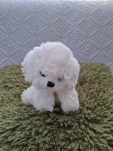 VINTAGE RUSS BERRIE MUFFIN DOG PUPPY PLUSH BEANIE BICHON FRISE COMFORTER HUG - Picture 1 of 8