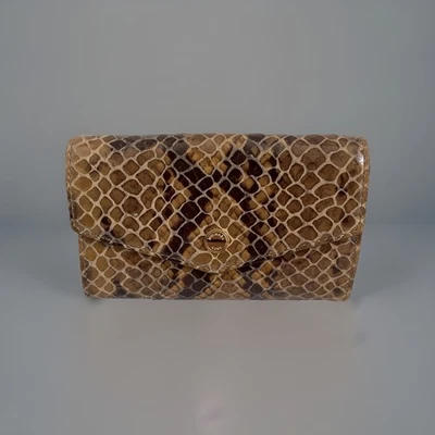 Bolso sin asas bandolera de cuero en relieve de pitón MICHAEL KORS, correa desmontable Foto 1 de 4