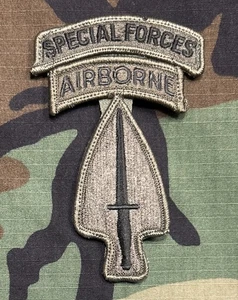US Army USASOC Patch/SF Tab w/ Hook BDU Special Operations Command OD Green - Picture 1 of 3