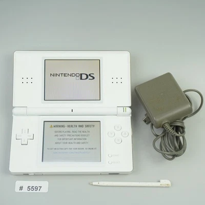 Nintendo DS Lite Console Region Free White w/ Wall Charger  (READ DESC) #5597 - Image 1 of 4