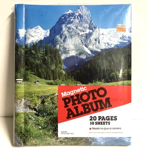 Vintage Magnetic Photo Album 20 Pages New Old Stock NOS Nature Mountains VTG - Picture 1 of 5