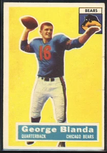 1956 Topps #11 George Blanda Chicago Bears calcio originale VG EX - Foto 1 di 2