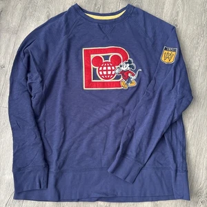 Mickey Letterman's Patch Authentic Disney Parks Crew Neck Sweater XXXLarge 3XL - Picture 1 of 10