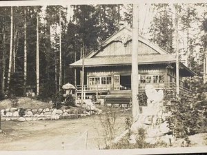 Japanese Teahouse RPPC Vancouver British Columbia Canada Antique Photo Postcard - Picture 1 of 3