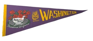 Vintage 1960er Univ. Washington Huskies Fußball Wollfilz Wimpel Rose Schale 28" - Bild 1 von 7