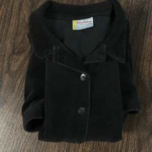 Hanna Andersson Girl's BLACK Velour Dress 120 Size 6-7 $89 - Picture 1 of 13