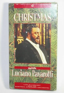 Christmas with Luciano Pavarotti VHS - Live in Concert - Montreal Orchestra NEW - Picture 1 of 3