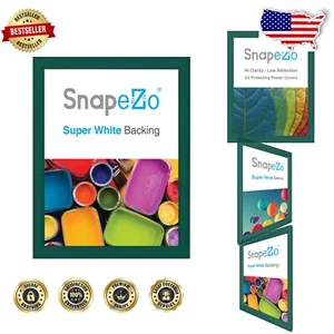 24x32 Green Snap Poster Frame with UV Protection - Easy Wall Mounting - Picture 1 of 11