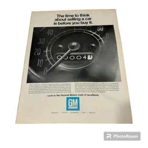 General Motors 1967 es hora de pensar en vender anuncio impreso original vintage - Imagen 1 de 3