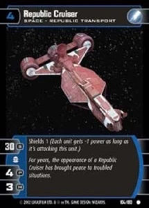 STAR WARS FREE ATTACK CLONES BOOSTER + REPUBLIC CRUISER 104/180 FOIL M/GEM MINT - Picture 1 of 2
