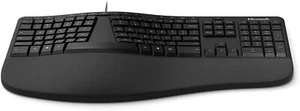 Microsoft Ergonomische Tastatur QWERTY Englisch für Business, Schwarz - Bild 1 von 4