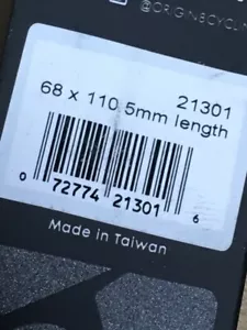 Origin8 Square Taper Sealed Bottom Bracket, 110.5, JIS, BSA - Picture 1 of 3