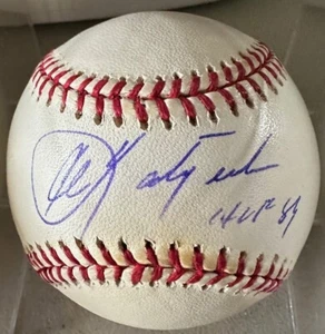 Carl Yastrzemski Autographed American League Baseball RO-A HOF ball BAS Cert 17 - Picture 1 of 2