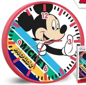 Disney Mickey Mouse Wall Clock 25cm Boys Girls Kids Official Disney Merchandise - Picture 1 of 2