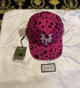 New Authentic Gucci x MLB - NY Mets Baseball Hat Cap - Rare - Size M (58cm) - Picture 1 of 5