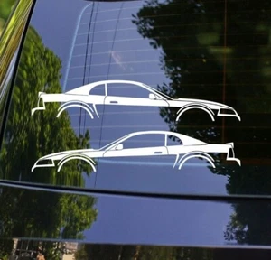 2X Car silhouette stickers - for Ford Mustang GT 1999-2004 New Edge - Picture 1 of 3