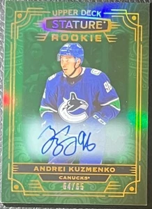 2022-23 Stature Rookie Auto green #186 Andrei Kuzmenko 64/65 hard signed - Picture 1 of 3