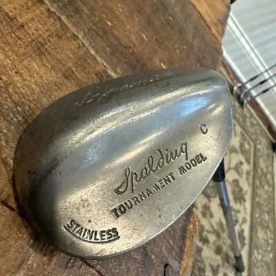 Spalding Tournament Model Dynamiter stainless Sand Wedge SW steel shaft RH 34.5” - Image 1 of 4