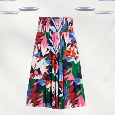 Ex White Stuff Women's Jersey Maxi Skirt in Multi Floral (RRP £59) - Image 1 of 4