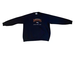 Vintage Denver Broncos Lee Sports Men’s Blue NFL Crew Neck Sweater Size XL - Picture 1 of 7