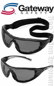 Gateway Swap 2.5 Smoke/Gray Anti Fog Bifocal Foam Padded Safety Glasses/Goggles - Picture 1 of 6