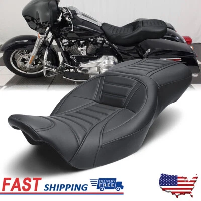 Rider & Passenger Seat For  Harley Touring CVO Tri Glide Electra Glide 2009-2024 Foto 1 de 4