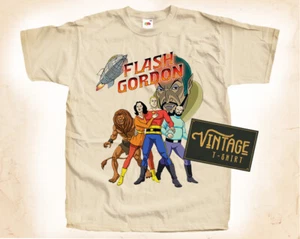 The Adventures of Flash Gordon T SHIRT Movie Poster Vintage Natural S - 5XL - Picture 1 of 2