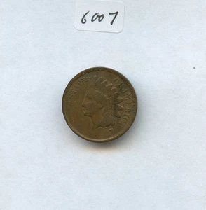 Error 1907 Indian Cent (#6007) Very Heavily Struck Thru. Only 7 in Date is Clear - Picture 1 of 2