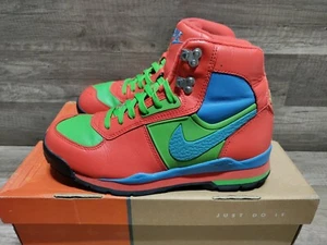 RARE Size 6.5Y (Youth) / 8 Womens Nike Air Baltoro Boots Max Orange/ Harbr Blue - Picture 1 of 14