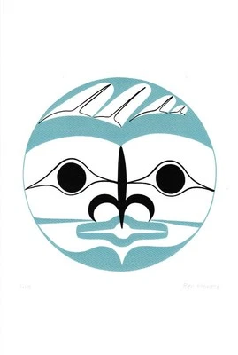 Tarjeta artística Sun Ben Houstie Heiltsuk Nation Bella Bella Native Foto 1 de 2