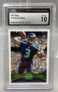 Topps 2012 Russell Wilson #165 CSG 10 Gem Mint
