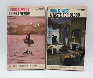 Pair of Vtg 1959-60 John B West PB Rocky Steele Cobra Venom/A Taste For Blood - Picture 1 of 16