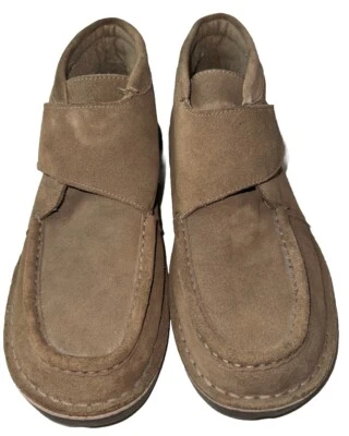 DR SCHOLL’S Suede Brown Hook Loop Closure Desert Boots Men’s Sz 11 Retro - Image 1 of 4