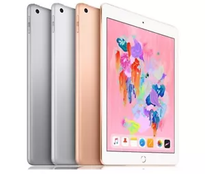 Apple iPad 6th 9.7" 2018 Wifi or Unlocked - 32GB 128GB - Gray Silver Gold  - Picture 1 of 8