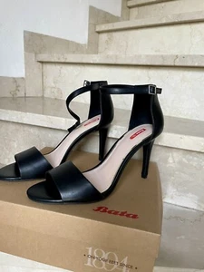 Bata Red Label High Heels Gr.40 Leder Butterweiche Schwarz Trendsetter Neu - Bild 1 von 4