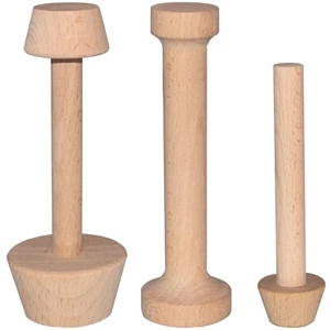 3PCS Wooden Tart Tamper Set,Egg Tart Pan Mold DIY Cake Pastry Baking Tool - Picture 1 of 8